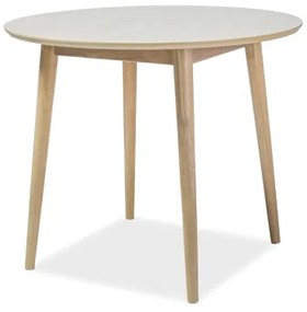 Akciós NELSON étkezőasztal méz tölgy dekorasztallappal 90x90 II. osztály