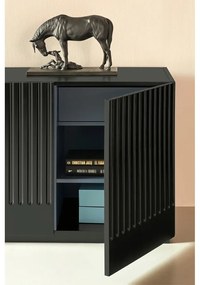 Doric fekete tálalószekrény, szélesség 200 cm - Teulat