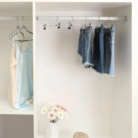 Fém nadrágfogasok 31 cm-es csúszásgátló ruhaakasztók, 20 darabos csomag