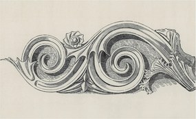 Divatos 3D Fali Tapéta Növényi Dísz 416x254 Ragasztóval