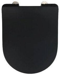 Sedilo Black matt fekete WC-ülőke, 45,2 x 36,2 cm - Wenko