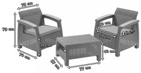 Corfu set II max kerti bútor garnitúra