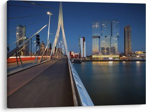 Kép - Alkonyat Rotterdamban, Hollandia (70x50 cm)