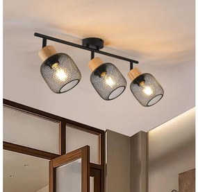 Brilagi - Spotlámpa BASKLITE 3xE27/15W/230V kaucsukfa/fekete