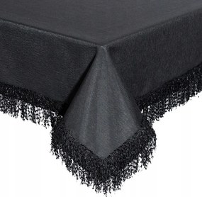 Elegáns abrosz Jasper 140x260 fekete rojtos glamour dekoratív