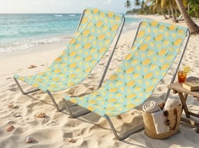 Szett 2 db összecsukható strandnyugágy SAND LEMON, színes.