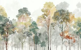 Fotótapéta Flizelina Grafika Természet Erdő Park Fák Akvarell 152,5x104 ragasztó