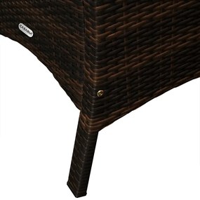 Casaria® Kerti rattan szett Berlin 1+8 - barna/fa