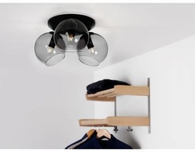 Cottex P2423SVG – CAPELLA mennyezeti lámpa, 3x E14/40W/230V, Ø 37 cm, füstszínű/fekete