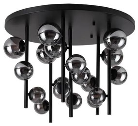 Ideal Lux - LED Csillár rúdon PERLAGE 18xG9/3W/230V átm. 70 cm fekete/füstös