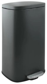 Sötétszürke acél pedálos szemetes 50 l Akira – Spirella