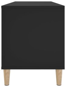 fekete szerelt fa hanglemezszekrény 100 x 38x 48 cm