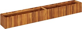 vidaXL tömör akácfa kerti magaságyás 200 x 30 x 25 cm