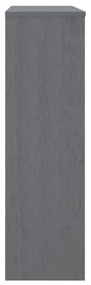 HAMAR sötétszürke tömör fenyőfa felső szekrény 90 x 30 x 100 cm