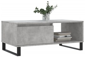 Betonszürke szerelt fa dohányzóasztal 90x50x36,5 cm