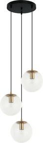Italux modern függeszték sarpo sárgaréz átlátszó itxpnd-58867-3sbkbro