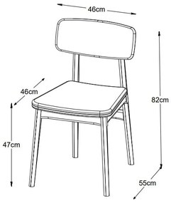 Natúr színű étkezőszék Livo – Unique Furniture