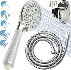 Zuhanyszett fülhallgató 5 funkciós tömlő zuhany tartó