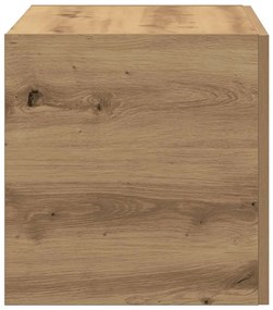 kézműves tölgy színű szerelt fa faliszekrény 80 x 39 x 40 cm