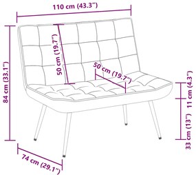 rózsaszín bársonypad 110 x 74 x 84 cm