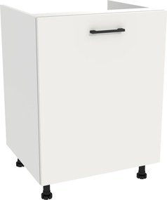 Konyhaszekrény alsó mosogató alá 60 Capri korpusz fehér front fehér matt