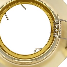 Beépített Spotlámpák 12 db Kerek GU10 Arany Ø90 mm Acél