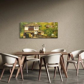 Kép - Házak nyáron (120x50 cm)