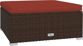 5 részes barna polyrattan kerti ülőgarnitúra párnákkal