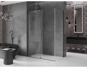 Mexen Velar, tolóajtós zuhanykabin 160 x 85 cm, 8 mm átlátszó üveg, polírozott grafit, 871-160-085-01-95