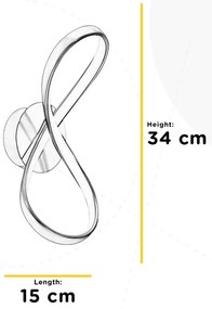 ONLI - LED Fali lámpa INFINITY LED/15W/230V 4500K matt króm