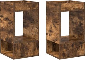 vidaXL Végasztal 2 pcs Füstölt tölgy 30 x 30 x 56 cm Faanyag