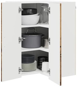 Fali konyhaszekrény polcokkal Öreg fa 57 x 57 x 80 cm Faanyag