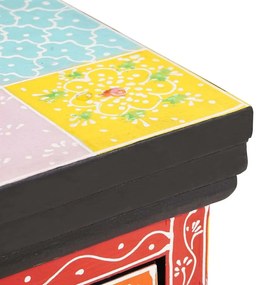 Éjjeliszekrény 2 pcs Sokszínű 40 x 30 x 40 cm Tömör mangófa