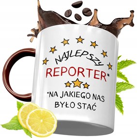 Bordó Bögre Újságírónak Születésnapra Ajándék fényképes nyomattal