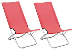 2 db összecsukható piros szövet strandszék