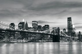 Fotótapéta Brooklyn híd éjszaka panoráma New York város 250x175 +ragasztó