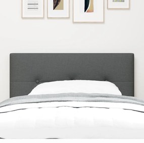 LED Fejtámla Gomb Tufted Sötétszürke 90 cm Textil