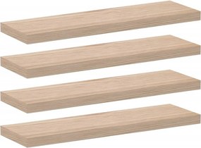 vidaXL 4 db szerelt fa függőpolc 80 x 23,5 x 4 cm