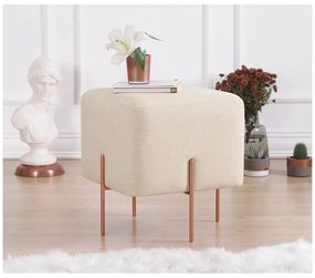 Krémszínű puff Copper – Artie