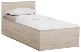 SOFIA ágy 90 x 200 cm, sonoma tölgy Ágyrács: Ágyrács nélkül, Matrac: Coco Maxi 19 cm matrac