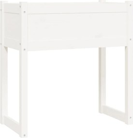 vidaXL fehér tömör fenyőfa növénytartó 78 x 40 x 81 cm