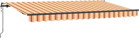 vidaXL Behúzható napellenző Sárga 400 x 200 cm szövet