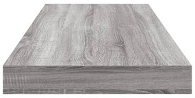 4 db szürke sonoma színű szerelt fa fali polc 60 x 10 x 1,5 cm