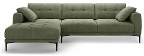 Zöld sarokkanapé (bal oldali-heverő résszel) Bemy – Micadoni
