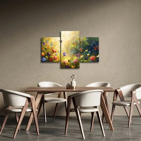 Kép - Tavaszi virágos rét, festmény (90x60 cm)