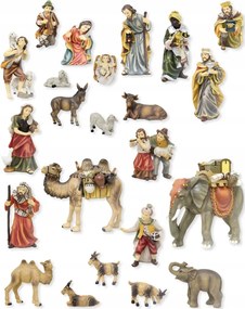 Figurák Karácsonyi Betlehem Dekoráció 23 Db Max. Magasság 9CM