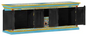 kék tömör mangófa TV-szekrény 110 x 30 x 40 cm