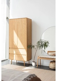 Fehér-natúr színű pad Klupa - Gazzda