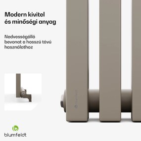 Blumfeldt Delgado radiátor | Modern dizájn | 60 x 180 cm | 1486 W | Középső csatlakozás