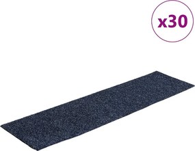 vidaXL öntapadós lépcsőszőnyegek 30 db 76 x 20 cm szürke-kék téglalap alakú